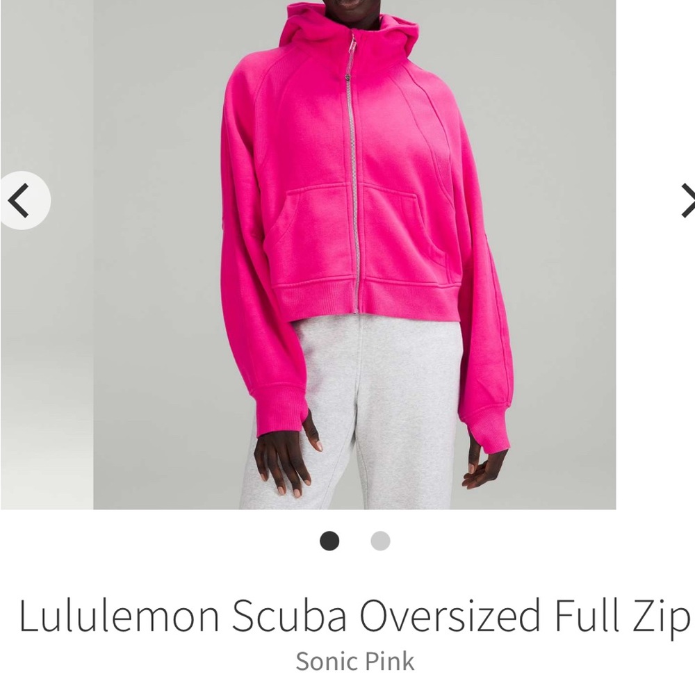 Sonic Pink Oversized Scuba Full Zip XS/S